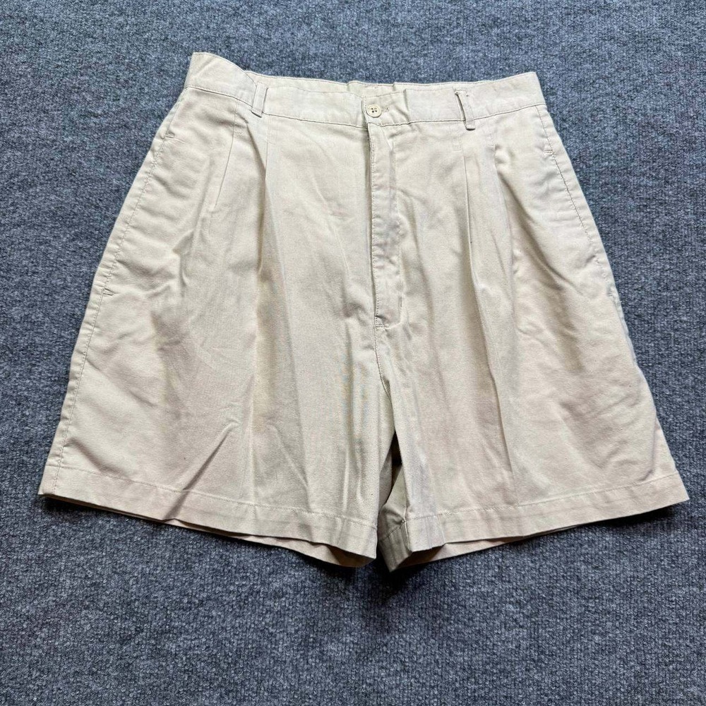 Classic Fashions Shorts Womens 14 Beige Pleated High Waist‎ Vintage Casual Style